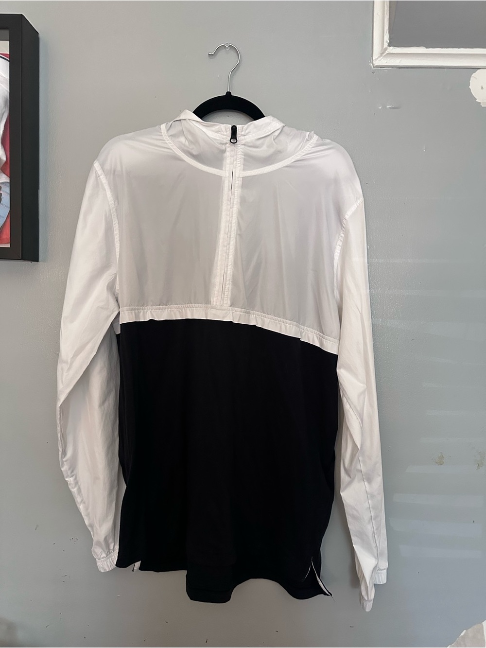 Under Armour Two-Tone Black and White Half-Zip Windbreaker